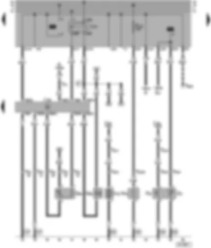 Wiring Diagram  VW GOLF 1992 - Motronic control unit - throttle valve potentiometer - Motronic current supply relay