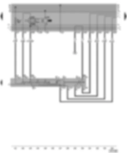 Wiring Diagram  VW GOLF 1996 - Turn signals and hazard warning lights - parking light switch