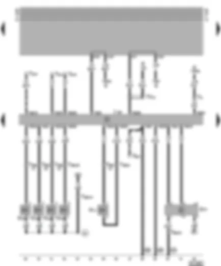 Wiring Diagram  VW GOLF 1996 - Motronic control unit - injectors - idling stabilization valve - air mass meter