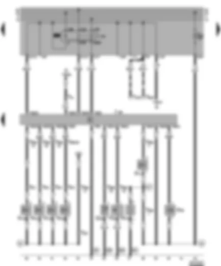 Wiring Diagram  VW GOLF 1994 - Digifant control unit - injectors - idling stabilization