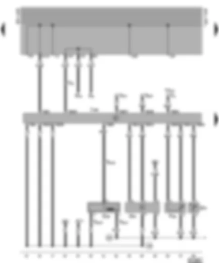Wiring Diagram  VW GOLF 1995 - Diesel direct injection system control unit - engine speed sender - air mass meter