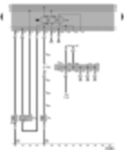 Wiring Diagram  VW GOLF 1998 - Handbrake warning switch - warning buzzer for handbrake - terminal for self-diagnosis