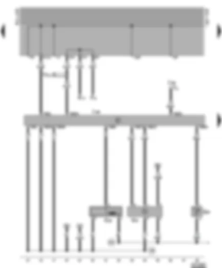 Wiring Diagram  VW GOLF 1997 - Diesel direct injection system control unit - engine speed sender - air mass meter