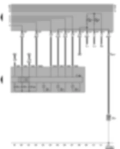 Wiring Diagram  VW GOLF 1998 - Dash panel insert - fuel gauge - coolant temperature gauge - rev. counter
