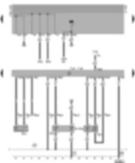 Wiring Diagram  VW GOLF 1998 - Control unit for injection system - knock sensor - coolant temperature sender - intake air temperature sender