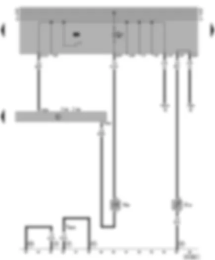 Wiring Diagram  VW GOLF 1998 - Control unit for injection system - engine speed sender - activated charcoal filter system solenoid valve