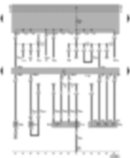 Wiring Diagram  VW GOLF 1998 - Valve strip - coolant temperature sender - dash panel temperature - ambient temperature sensor