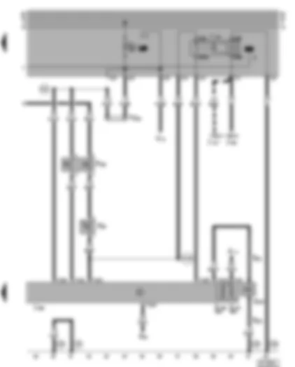 Wiring Diagram  VW GOLF 2001 - Air conditioner pressure switch - ambient temperature switch - radiator fan control unit - air conditioner shut-off