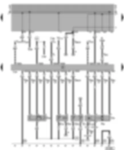 Wiring Diagram  VW GOLF 1997 - Mono-Motronic control unit - throttle valve potentiometer - intake air temperature sender - coolant temperature sender - idling speed switch - throttle valve positioner