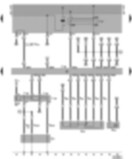 Wiring Diagram  VW GOLF 1998 - Diesel direct injection system control unit - accelerator pedal position sender - exhaust gas recirculation valve - coolant heater element