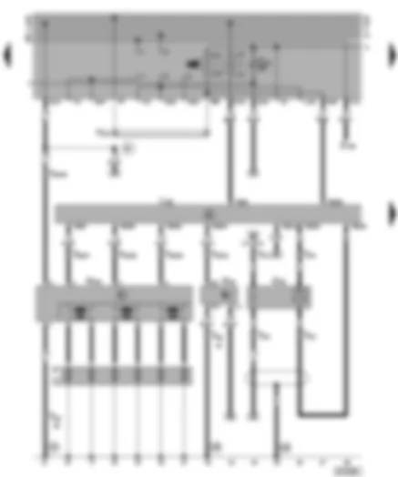 Wiring Diagram  VW GOLF 1998 - Motronic control unit - ignition system - Lambda probe