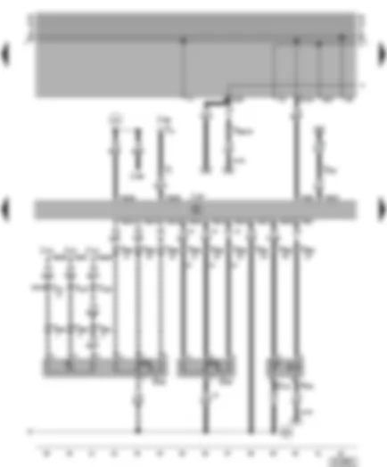 Wiring Diagram  VW GOLF 1999 - Mono-Motronic control unit - throttle valve potentiometer - intake air temperature sender