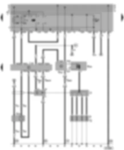 Wiring Diagram  VW GOLF 2000 - Mono-Motronic control unit - Lambda probe - ignition system - fuel pump