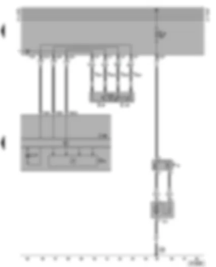Wiring Diagram  VW GOLF 1998 - Dash panel insert - speedometer - multi-function indicator switch - radiator fan