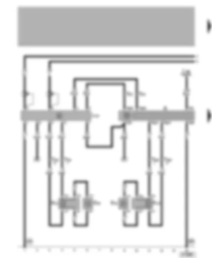 Wiring Diagram  VW GOLF 1998 - Radio - radio/telephone loudspeaker change-over relay - front loudspeakers