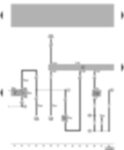 Wiring Diagram  VW GOLF 1998 - Radiator fan control unit - air conditioning system switch - ambient temperature switch