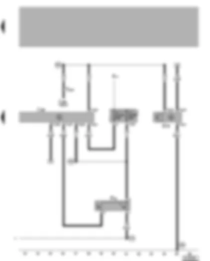 Wiring Diagram  VW GOLF 1998 - Radiator fan control unit - radiator fan - air conditioner system magnetic coupling