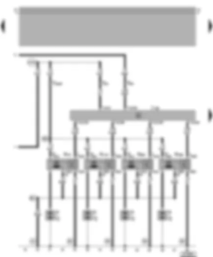 Wiring Diagram  VW GOLF 1999 - Motronic control unit - ignition system