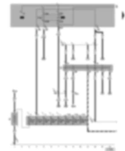 Wiring Diagram  VW GOLF 1998 - Battery - ignition/starter switch - X-contact relief relay