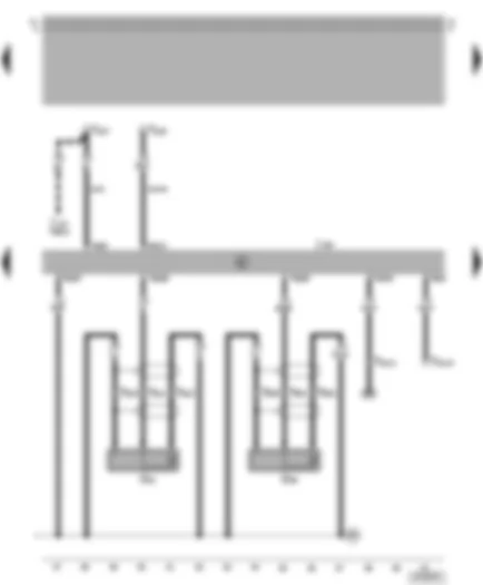 Wiring Diagram  VW GOLF 2000 - Motronic control unit - knock sensor I - knock sensor II