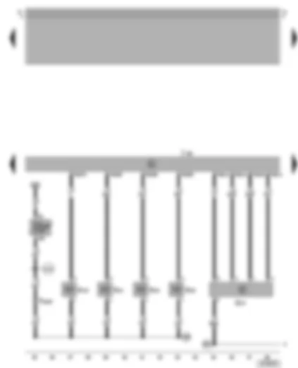Wiring Diagram  VW GOLF 2001 - Motronic control unit - injectors - air mass meter