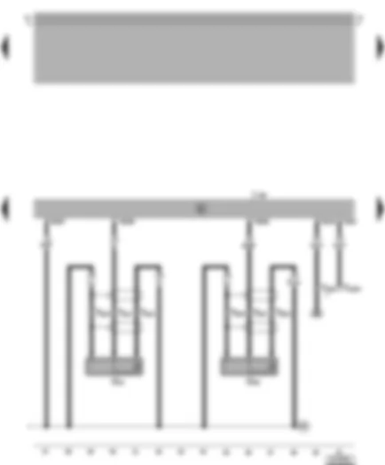 Wiring Diagram  VW GOLF 1998 - Motronic control unit - knock sensor 1 - knock sensor 2