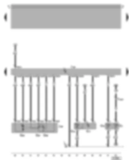 Wiring Diagram  VW GOLF 2001 - Motronic control unit - throttle valve control unit - coolant temperature sender - intake air temperature sender - intake manifold pressure sender