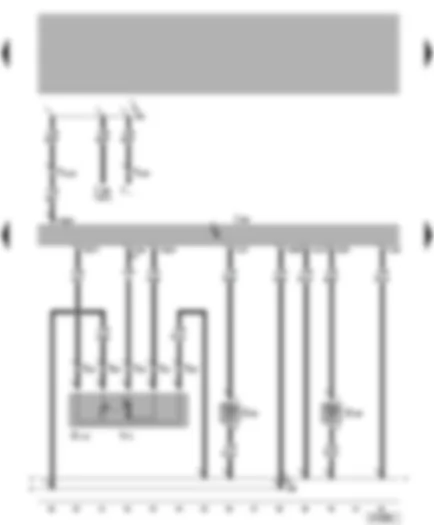 Wiring Diagram  VW GOLF 2000 - Climatronic control unit - air flow flap control motor - vent temperature sender - fresh air intake duct temperature sensor