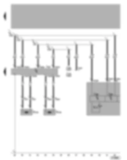 Wiring Diagram  VW GOLF 2000 - Airbag control unit - belt tensioner igniter - airbag warning lamp