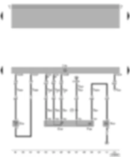 Wiring Diagram  VW GOLF 2001 - Simos control unit - radiator outlet coolant temperature sender - potentiometer for temperature selection rotary knob - temperature flap position switch - 2-way valve for coolant shut-off valve