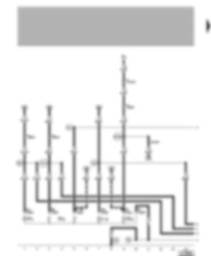 Wiring Diagram  VW GOLF 1998 - Rear left turn signal - left reversing light -left tail light - brake lght - rear fog light