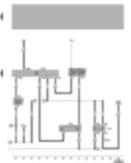Wiring Diagram  VW GOLF 1999 - Radiator fan control unit - radiator fan thermo switch - radiator fan relay