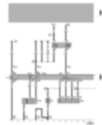 Wiring Diagram  VW GOLF 1998 - Fresh air blower switch  - fresh air/air recirculation flap switch - fresh air blower - fresh air/air recirculation flap positioning motor