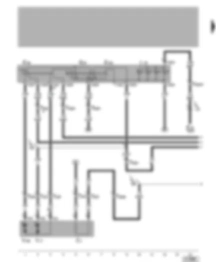 Wiring Diagram  VW GOLF 1998 - Mirror adjustment switch - electrically adjustable exterior mirror for driver
