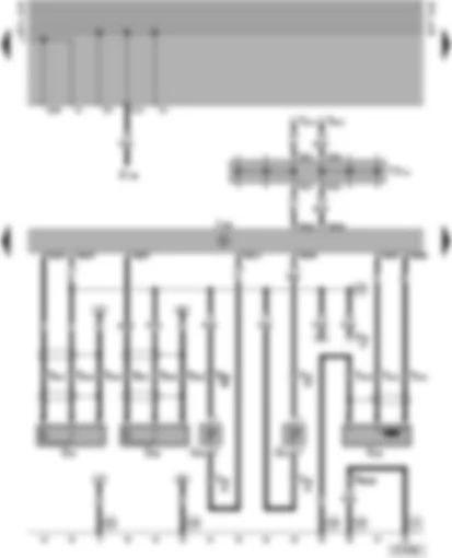 Wiring Diagram  VW GOLF 1992 - Motronic control unit - knock sensor - engine speed sender - intake manifold temperature sender - coolant temperature senders