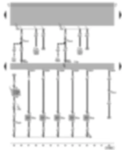 Wiring Diagram  VW GOLF 2000 - Motronic control unit - injectors