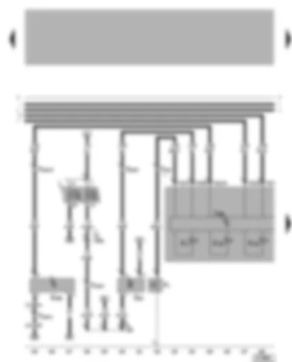 Wiring Diagram  VW GOLF 2001 - Dash panel insert - oil pressure warning - oil level/oil temperature sender - speedometer sender - coolant temperature/coolant shortage warning lamp