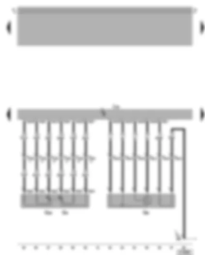 Wiring Diagram  VW GOLF 2000 - Motronic control unit - accelerator pedal position sender - lambda probe