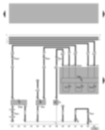 Wiring Diagram  VW GOLF 2001 - Dash panel insert - oil pressure warning - oil level/oil temperature sender - speedometer sender - coolant temperature/coolant shortage warning lamp