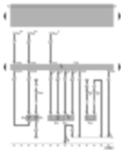 Wiring Diagram  VW GOLF 2002 - Diesel direct injection system control unit - coolant temperature display sender - intake manifold pressure sender - intake manifold temperature sender - heater element for crankcase breather