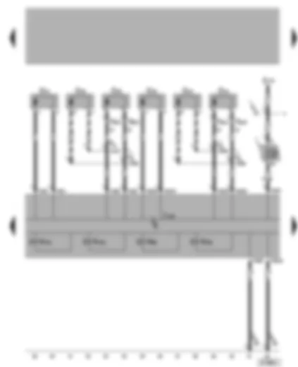 Wiring Diagram  VW GOLF 2001 - ABS control unit with EDL - speed sensor