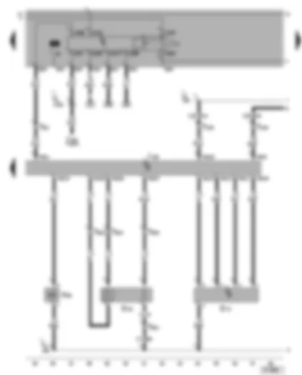 Wiring Diagram  VW GOLF 2002 - Motronic control unit - air mass meter - lambda probe - activated charcoal filter system solenoid valve - fuel pump relay