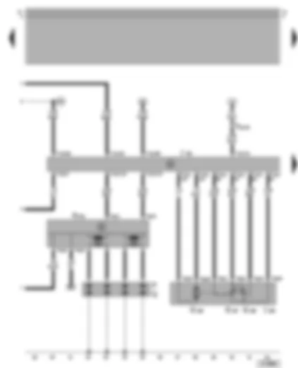 Wiring Diagram  VW GOLF 2000 - Simos control unit - ignition system - throttle valve module - throttle valve drive angle sender for electric throttle