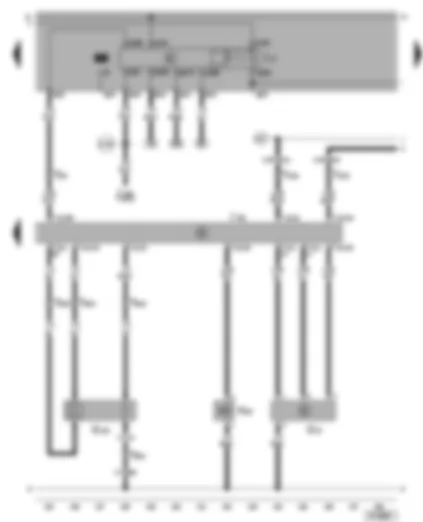 Wiring Diagram  VW GOLF 2001 - Simos control unit - lambda probe after catalytic converter - air mass meter - fuel pump relay - activated charcoal filter system solenoid valve