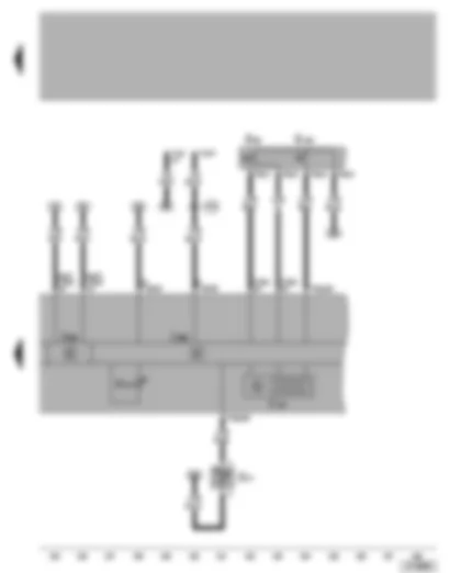 Wiring Diagram  VW GOLF 2000 - Dash panel insert - multi-function display - ambient temperature indicator - self-diagnosis connection - cruise control system warning lamp