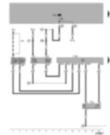 Wiring Diagram  VW GOLF 2006 - Radiator fan control unit - radiator fan thermo-switch