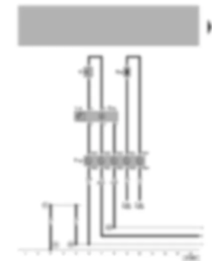 Wiring Diagram  VW GOLF 2000 - Operating unit in steering wheel - horn plate - airbag coil connector - airbag igniter - driver