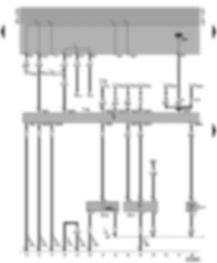 Wiring Diagram  VW GOLF 1998 - Diesel direct injection system control unit - engine speed sender - air mass meter