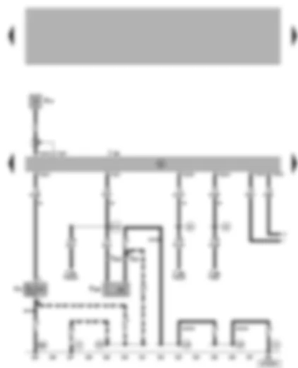 Wiring Diagram  VW GOLF 2001 - Convenience system central control unit - anti-theft alarm system horn - central locking and anti-theft alarm system aerial - bonnet contact switch