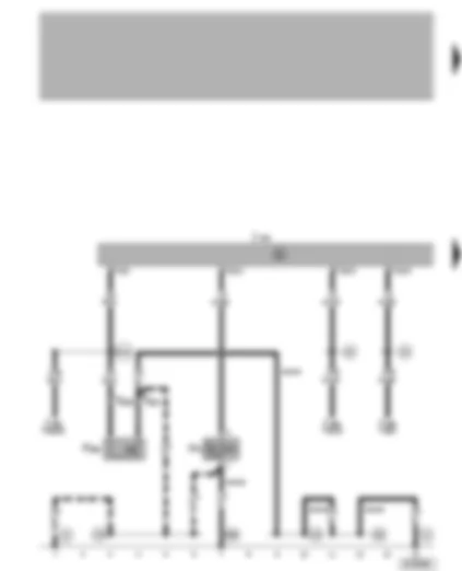 Wiring Diagram  VW GOLF 2001 - Central locking and anti-theft alarm system control unit - anti-theft alarm system horn - bonnet contact switch